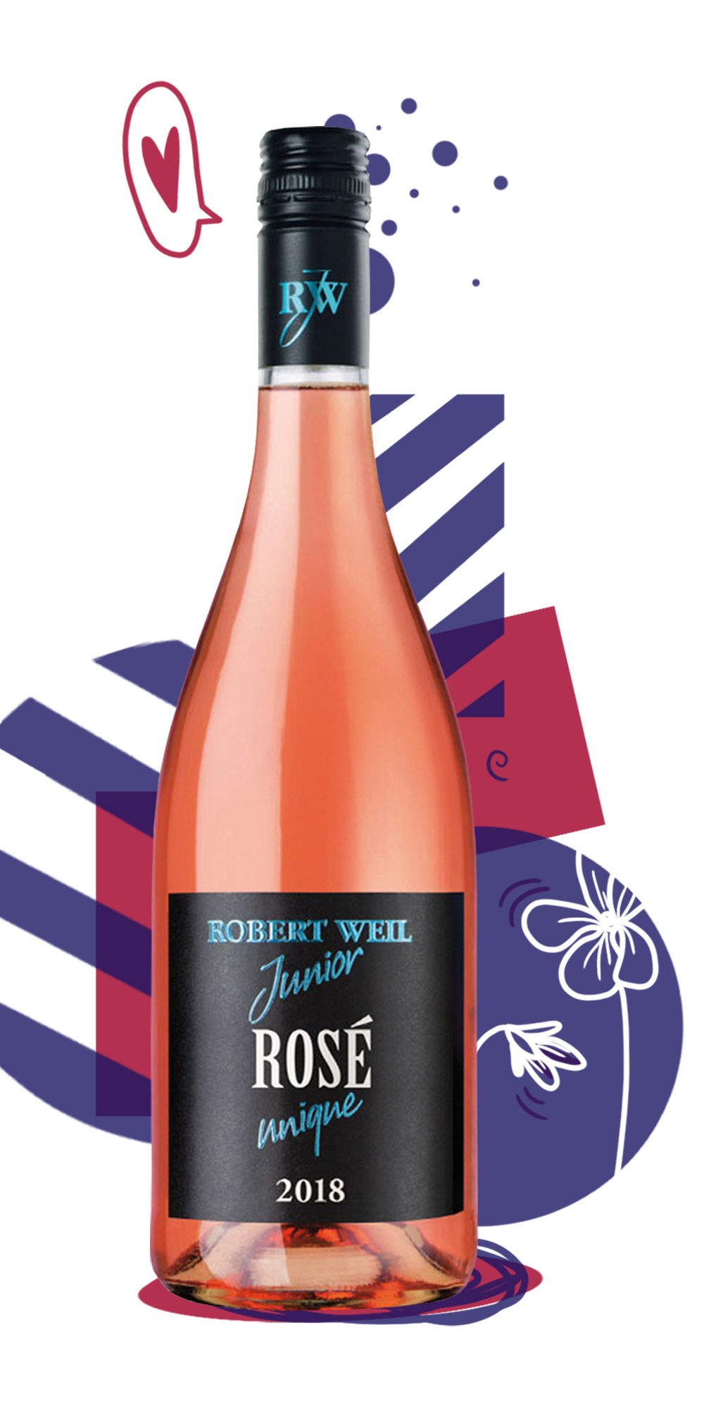 Rosè mit Illustrationen Robert Weil Junior Werbeagentur formtugend