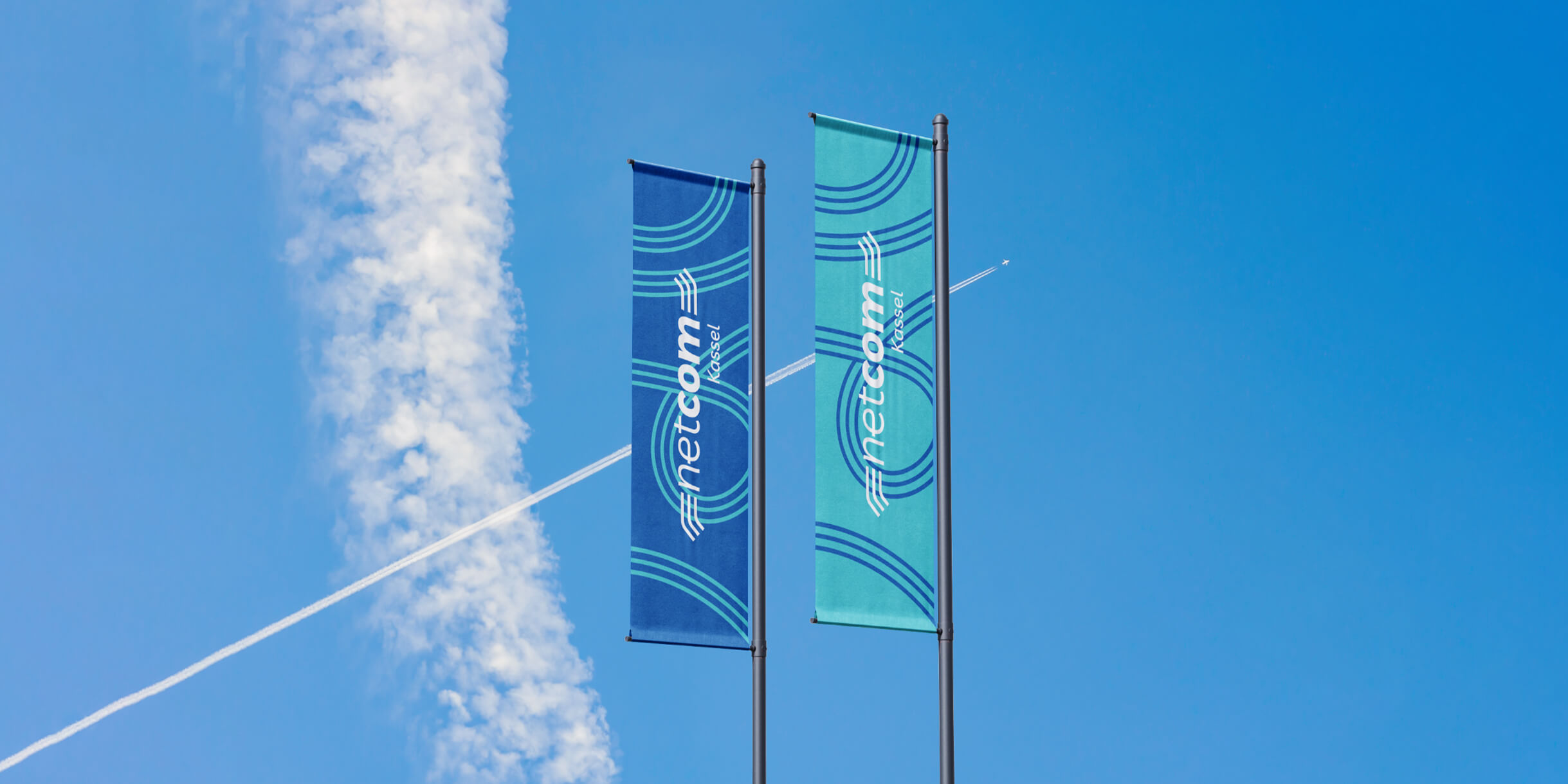 werbeagentur formtugend projekt netcom kassel fahnen