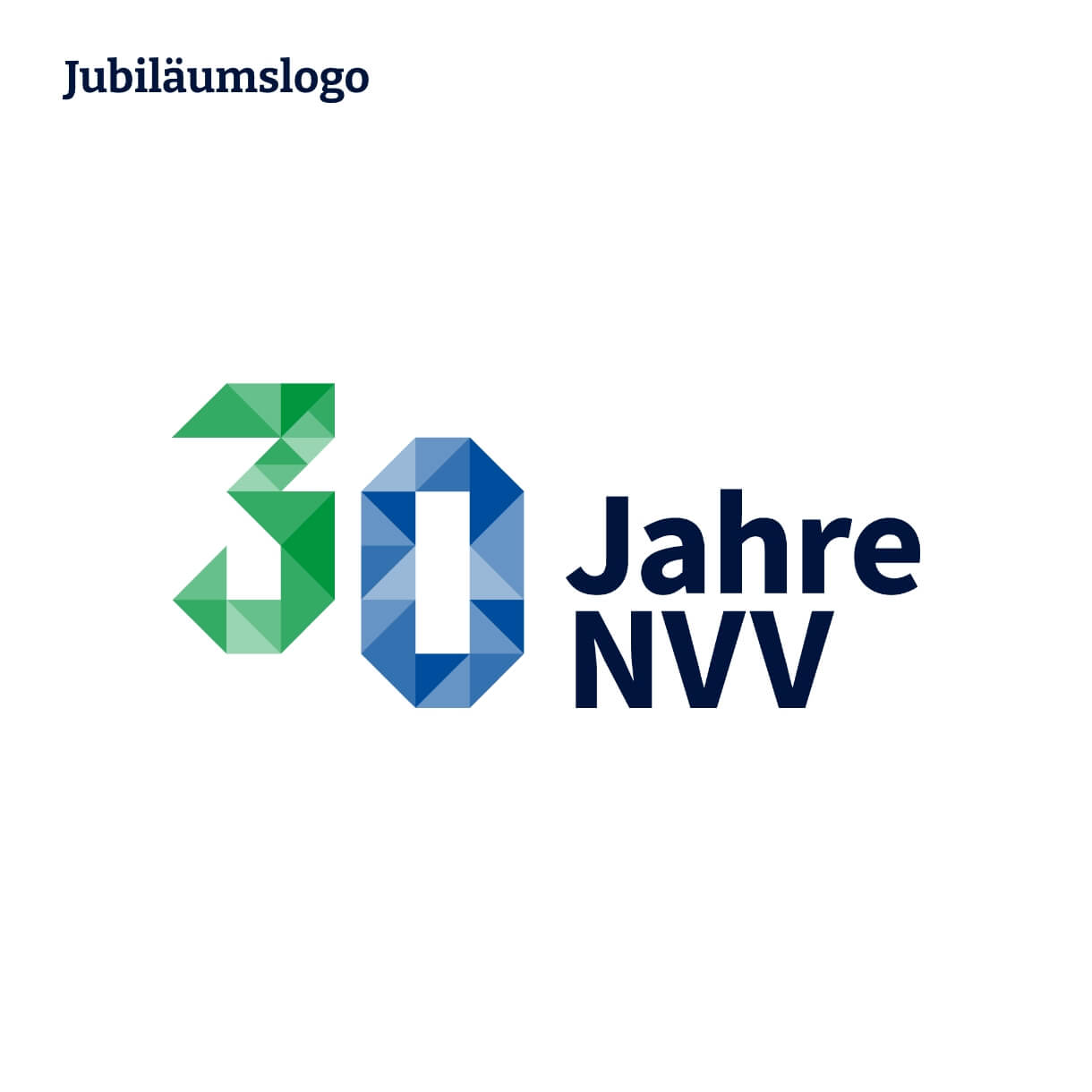 Werbeagentur formtugend 30 Jahre NVV Jubiläumslogo