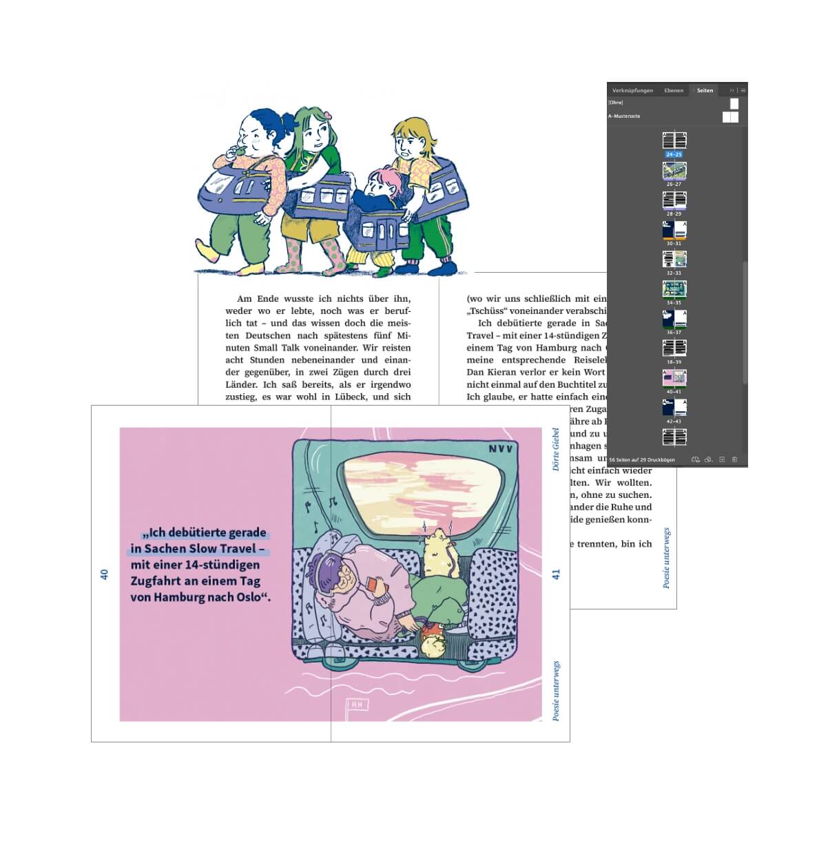 Werbeagentur formtugend NVV Poesie Unterwegs Heft Layout Design