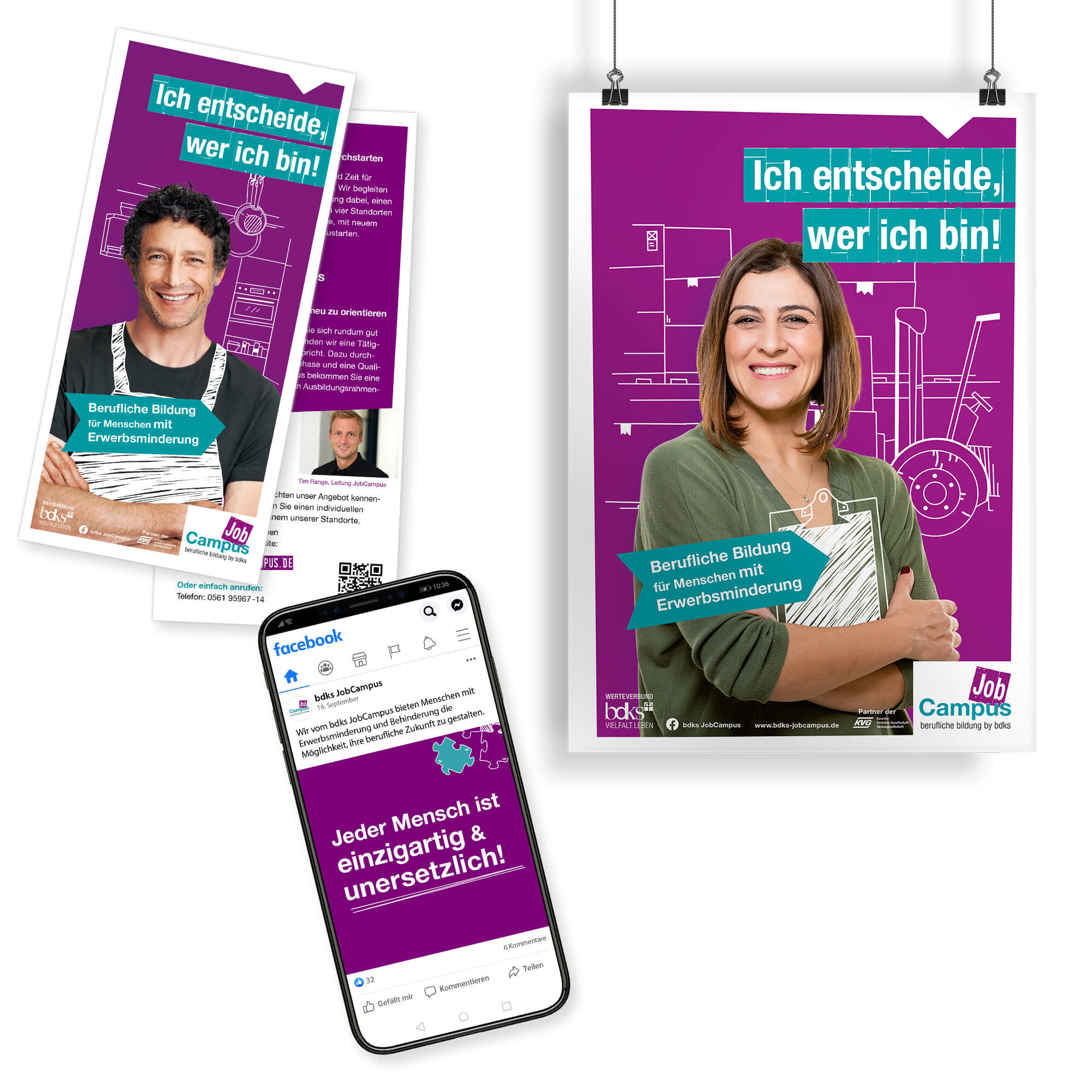 werbeagentur formtugend bdks jobcampus social media flyer
