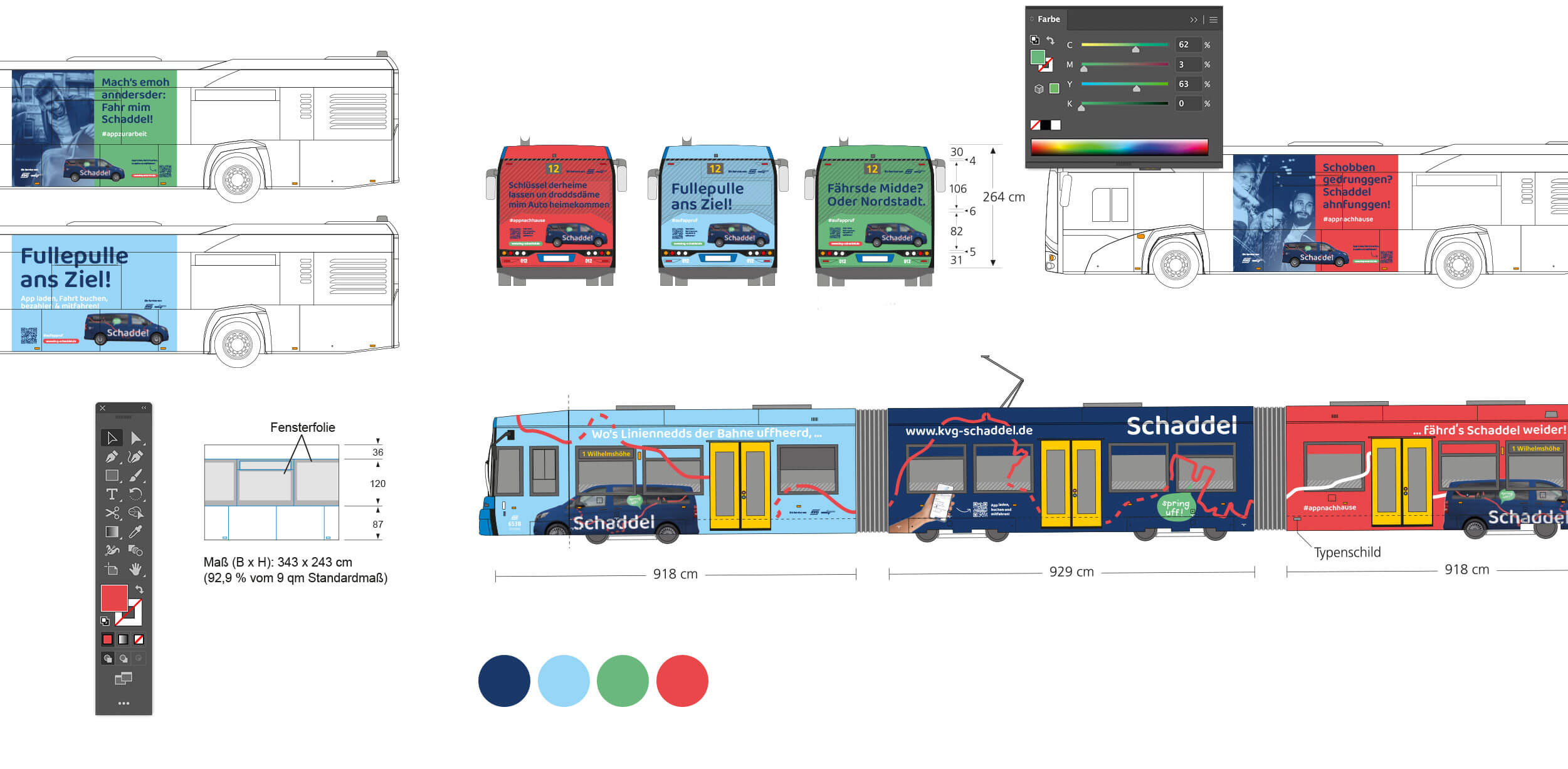 werbeagentur formtugend projekt schaddel bus und bahn beklebung