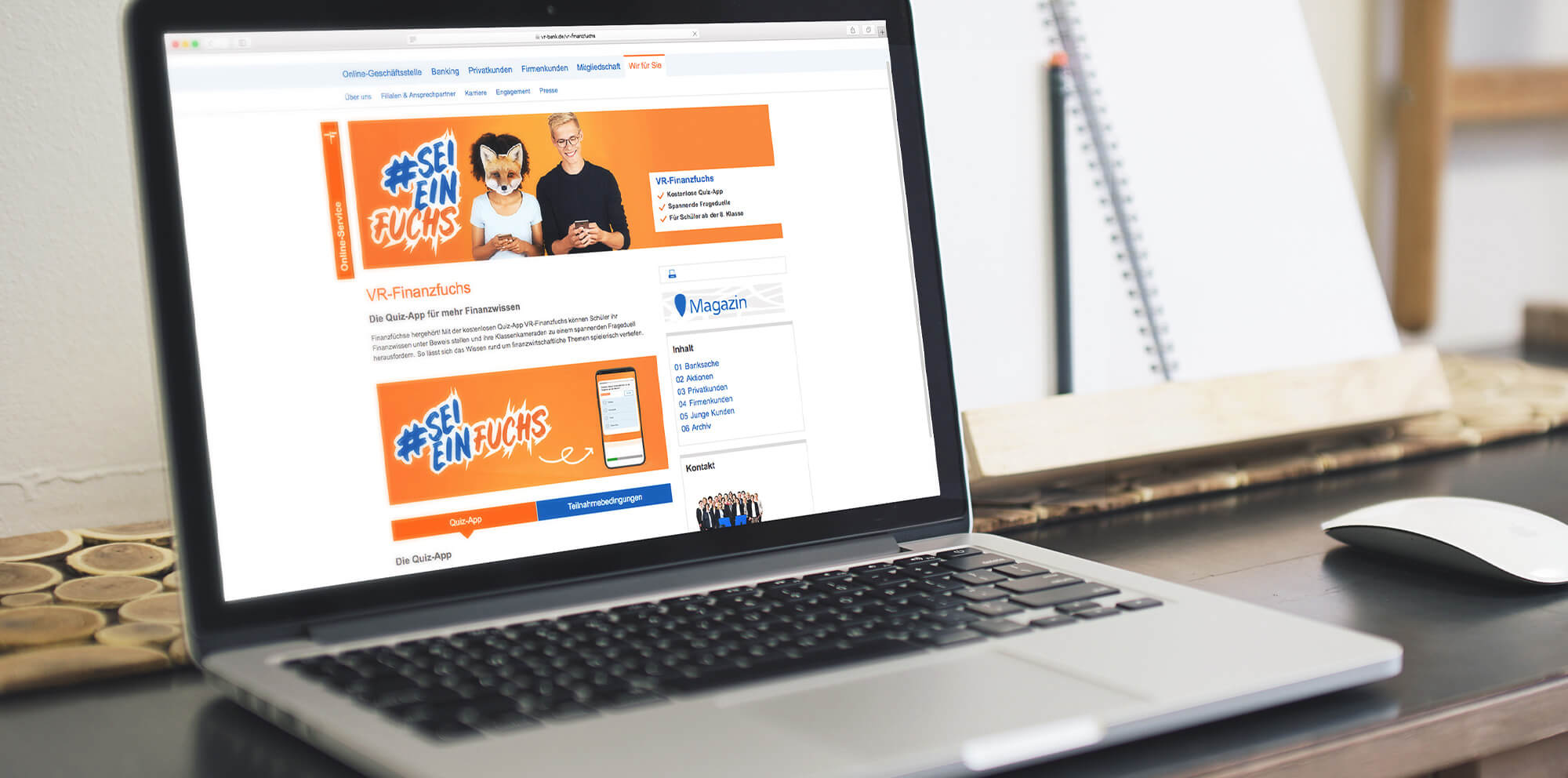 werbeagentur formtugend vr bank finanzfuchs website app